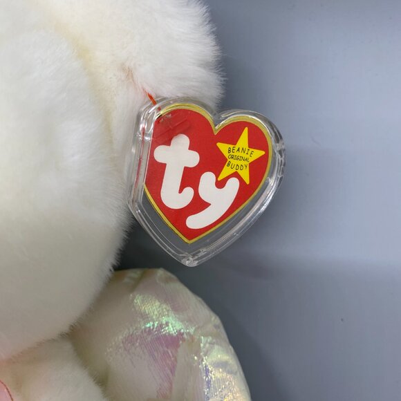 Ty Original Beanie Buddies 1999 Halo Angel Bear - Picture 6 of 11